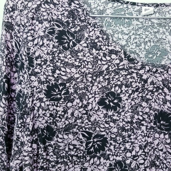 BP Black and Purple Floral Blouse - Picture 3 of 6